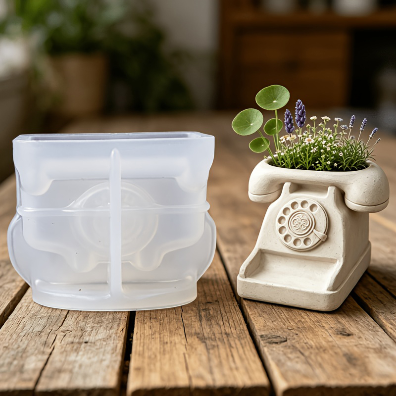 Succulent Set - 3D Vintage Rotary Telephone Succulent Pot