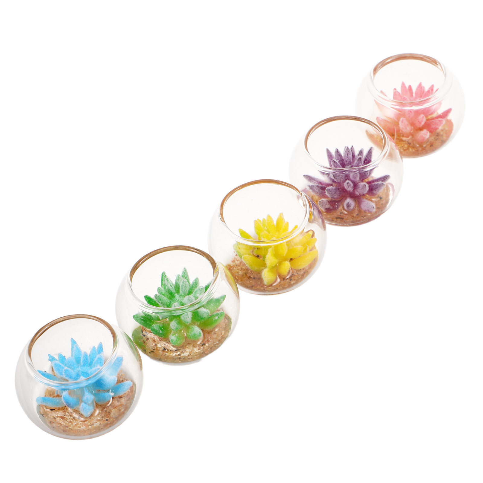 Miniature Glass Planters 5Pcs  - Plant Pot 评论和价格