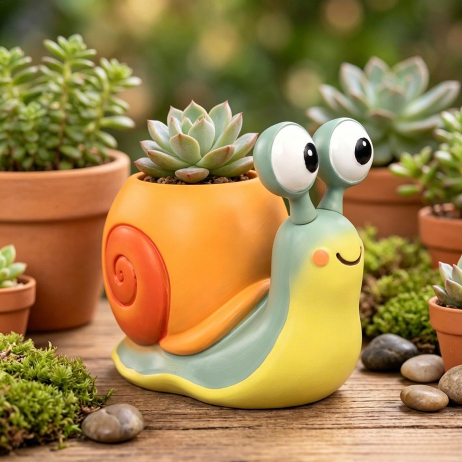 Snail Shape Flower Pot Snail f - Succulent Set 评论和价格