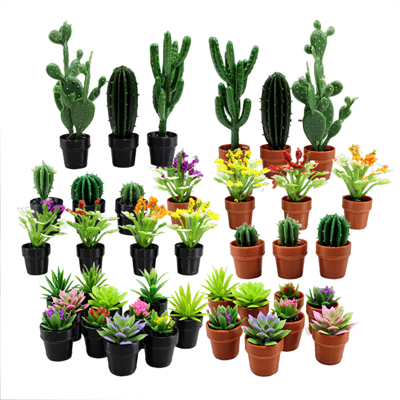 8Pcs Miniature Plastic Potted  - Succulent Set 评论和价格